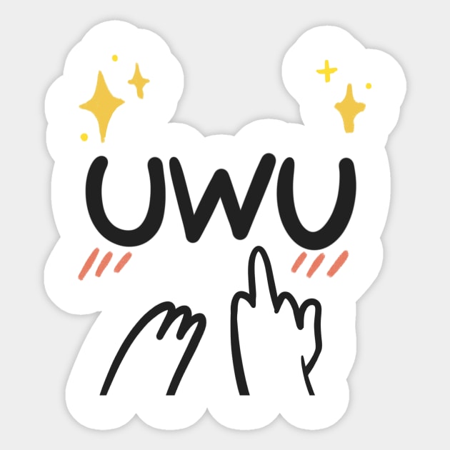 uwu is my mood Sticker by SayWhatDesigns